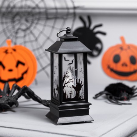 LED figure "Lantern with a scarecrow" 5 × 12 × 5 cm, plastic, batteries AG13x3, glow warm white-1