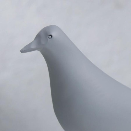 Souvenir Polystone "Bird - Long legs" gray 22x15 cm-4