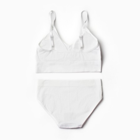 Female set (top, slips), white color, size 42-46-7