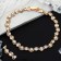 Bracelet with rhinestones “ice” stream, white color, 18 cm