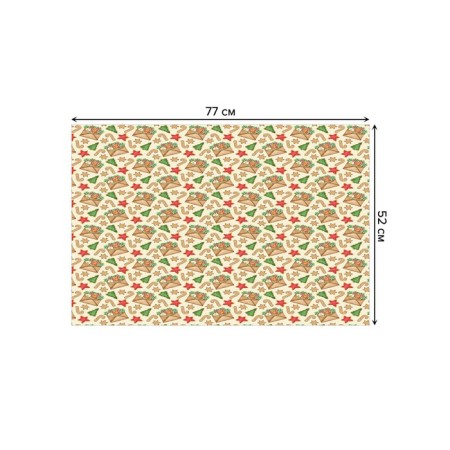 Bathroom mat "Christmas postcard", anti -slip, size 52x77 cm-1