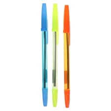 Ballic handle NEON 0.7 mm, blue rod, mix