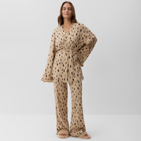 Новый год. Пижама женская (рубашка и брюки) KAFTAN "Елки" размер 44-46