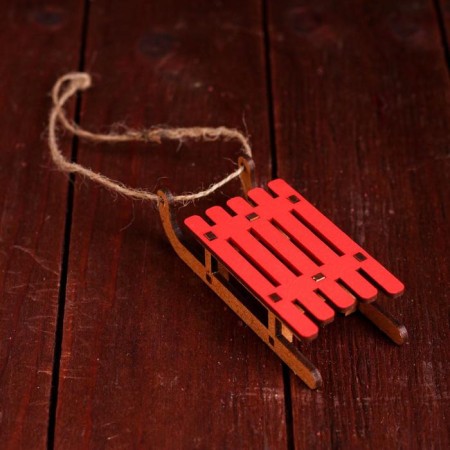 Christmas tree decoration "Salad", 10x4.5x2.5 cm, MDF-3