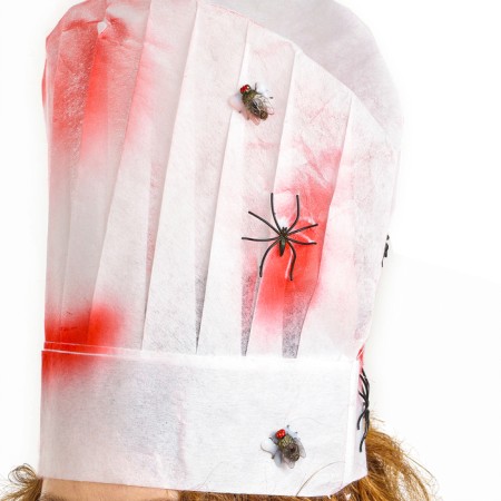 Carnival hat "Cook" with blood and spiders-3