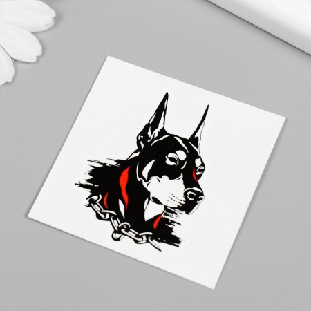 Black-red body "Doberman" 6x6 cm-1