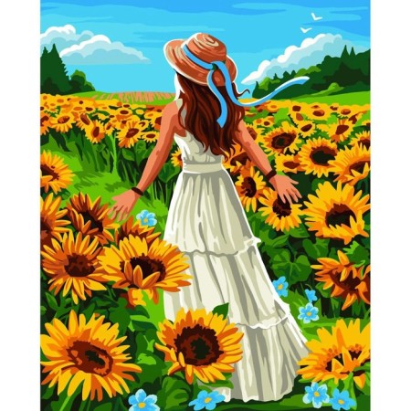 Picture on numbers on canvas with the subframe of the Summer Day, 40 x 50 cm-1