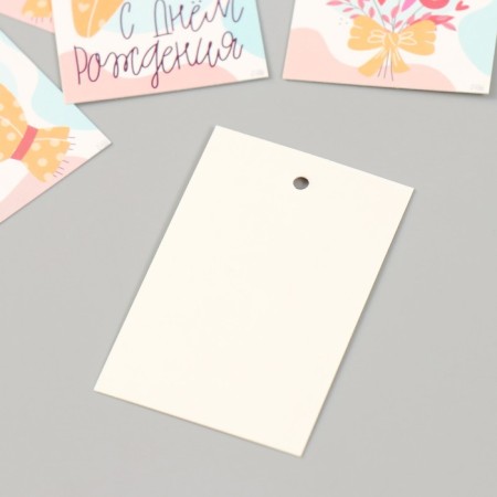 Cardboard Biro "Happy Birthday. Bouquet" set 10 pcs (5 types) 4x6 cm-3