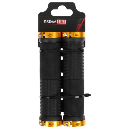 Dream Bike, 130 mm, Lock on, Black/Golden color-3