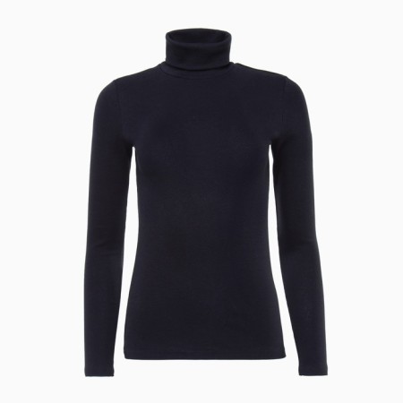 Women's turtleneck Minaku: Basic Line Black Color, size 52-4