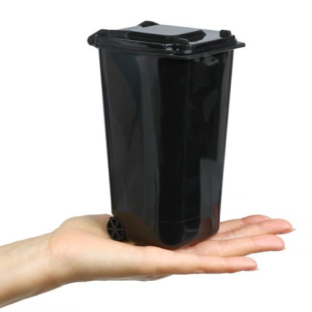 Container for small garbage, 8 × 10 × 15.5 cm, black-1