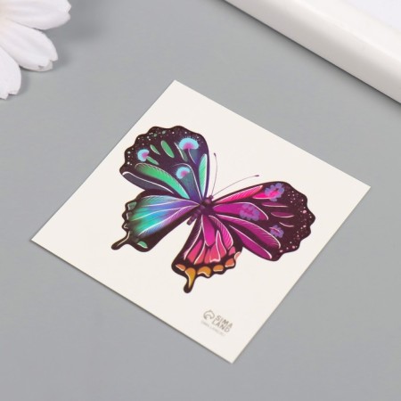 Tattoo on the body color "Color butterfly" 6x6 cm-4