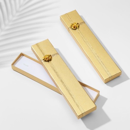 Gift box for a bracelet/clock/chain "Eucky", 21 × 4 (the size of the useful part is 20.5 × 4 cm), color gold-1
