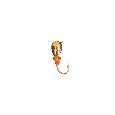 Mormyshka drop (gold galvanic), weight 0.8 g, size 4