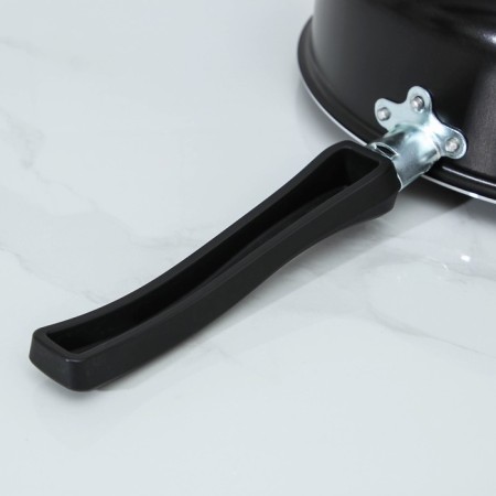 Silenik Promo, 2.8 l, d = 24 cm, glass cover, plastic handle, anti -stick coating, black color-4