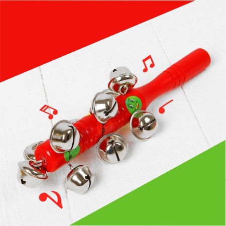 A rattle with bells "Smiley", Mix colors-4