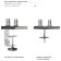 Table bracket for 2 LED/LCD monitors Tuarex alta-22