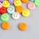 Beads for creativity Plastic "Golden Smiley on Bright" set of 20 g 0.6x1x1 cm