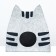 Animal-striped animals house, felt, 46 x 46 x 43 cm