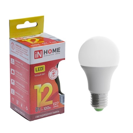 LED lamp In Home LED-A60-VC, E27, 12 W, 230 V, 3000 K, 1140 lm-4