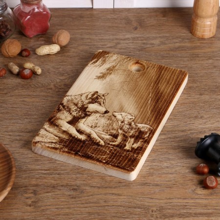 Board from the massif “wolves”, rectangular, 18 × 28 cm-3