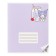 Notebook 12 sheets in the Kuromi cage, cardboard cover, whiteness 92%, block 60 g/m2, mix