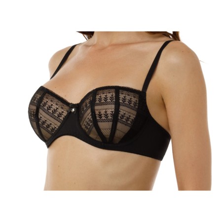 Women's bras of Lengy, size 70a, black color with silver peon