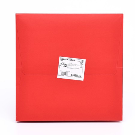 Crafts with a square bottom and window, 20 x 20 x 20 cm, red-3