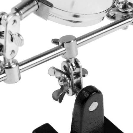 Control holder with clamps and magnifier DEKO HT18, 60 mm, 3x increase-4