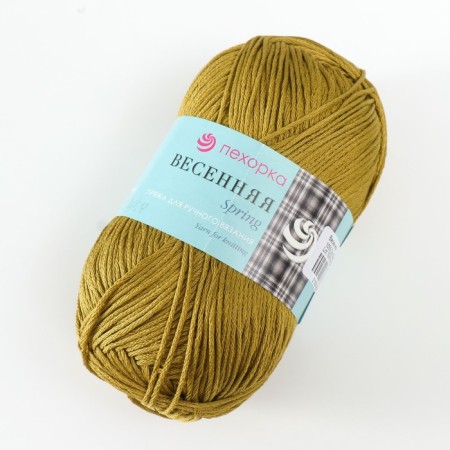 Yarn "Spring" 100% Mercerized cotton 250m/100g (1055-SV. Tabak)-1