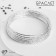 Bracelet Metal "frame" thin thread, set 10 pcs, color silver, 6.5cm