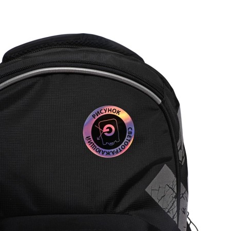 Youth backpack 42 x 32 x 22 cm, Grizzly, ergonomic back, laptop department, black-10