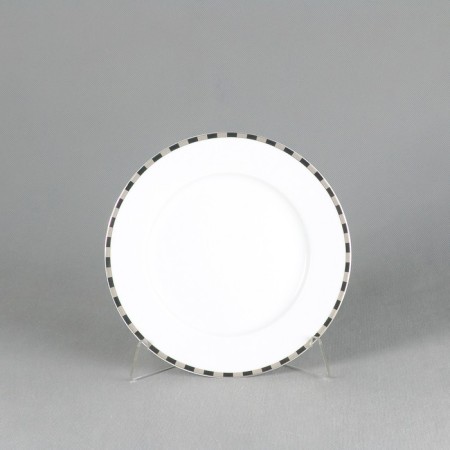 Small Opal plate, “platinum plates” decor, 25 cm-1