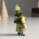 Polystone souvenir "Dwarf in a cap with a flashlight/star" Green mix 4.5x4x9 cm