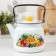 Emalized spherical "Ecuador", 3.5 l, white color, white