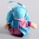 Soft toy "Doll", in a leather sundress, Mix color