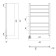 Domoterm electric heated towel rail "Medea" P8, 400x800 mm, left, chrome