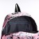 School backpack from textiles, 3 pockets, pink color