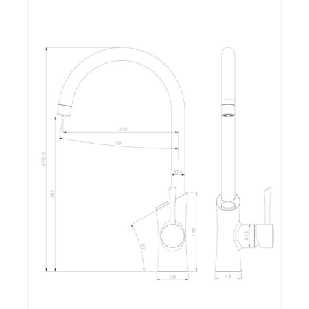 LEMARK COMFORT LM3072C kitchen mixer, with tap for drinking water, chromium color-1