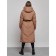 Coat insulated winter female, size 48, brown color