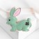 Broach "Bunny", mint color in gold