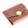 Women's wallet on the button, beige color