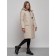 Coat insulated winter female, size 44, beige color