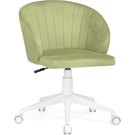 Computer chair Plastic Plastic/velor, white/green 59x60x78 cm