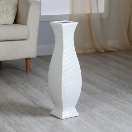 VAZA Keramics Floor "Nolven" leaves, D VV. 9 cm 15x60 cm, white-1