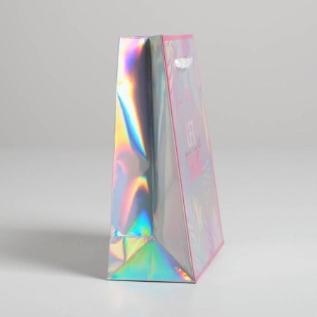 Gift holographic package, packaging, “Let Your Light Shine”, 12 x 15 x 5.5 cm-1