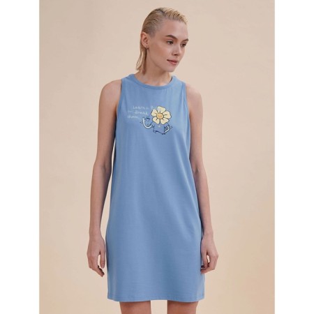 Female dress, size m, blue color