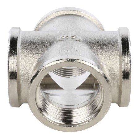 Cross Stout SFT-0031-000001, 1 ", internal/internal thread, nickelled brass-2