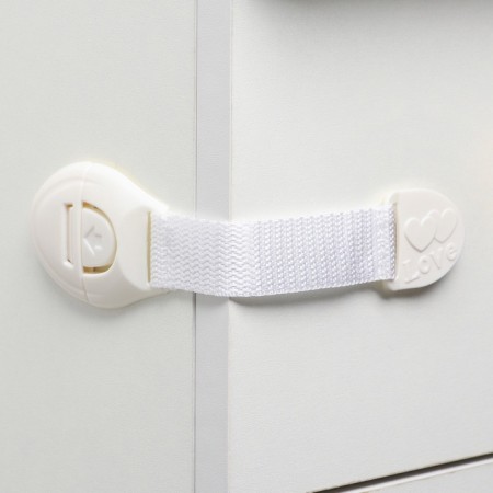 A set of locks for doors and boxes, fabric, universal, 18 cm, 4 pcs., White color, crumb I-9