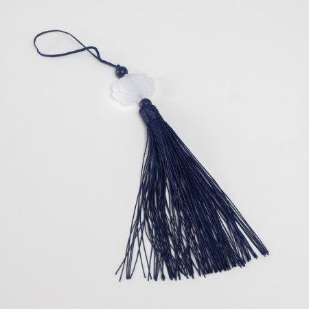 Textile suspension, plastic "Brush. Lotus" dark blue 1.2x2.7x14.5 cm-3